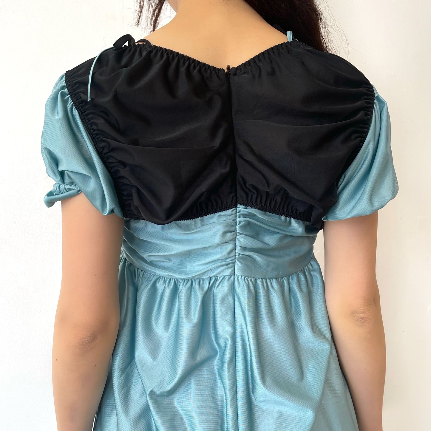 2 COLORS NICKERS DRESS / TURQUOISE / バイカラーランジェリードレス