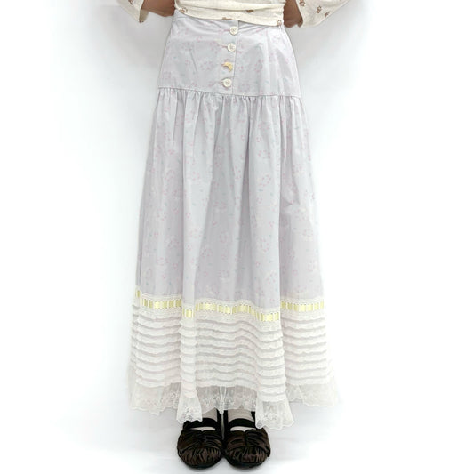 Sylvie Skirt / Lavender / コットンレーススカート
