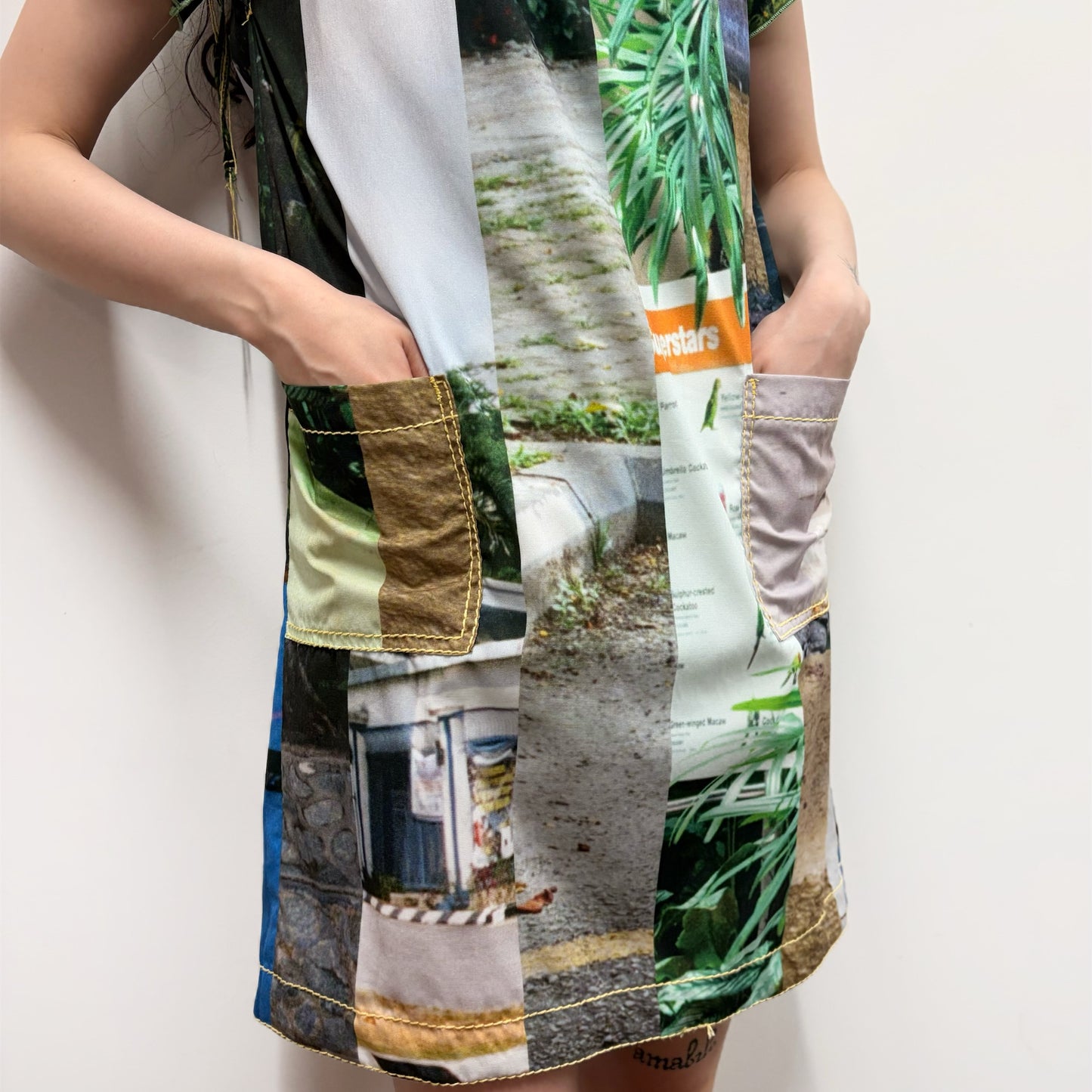 photo stripe dress / フォトストライプドレス