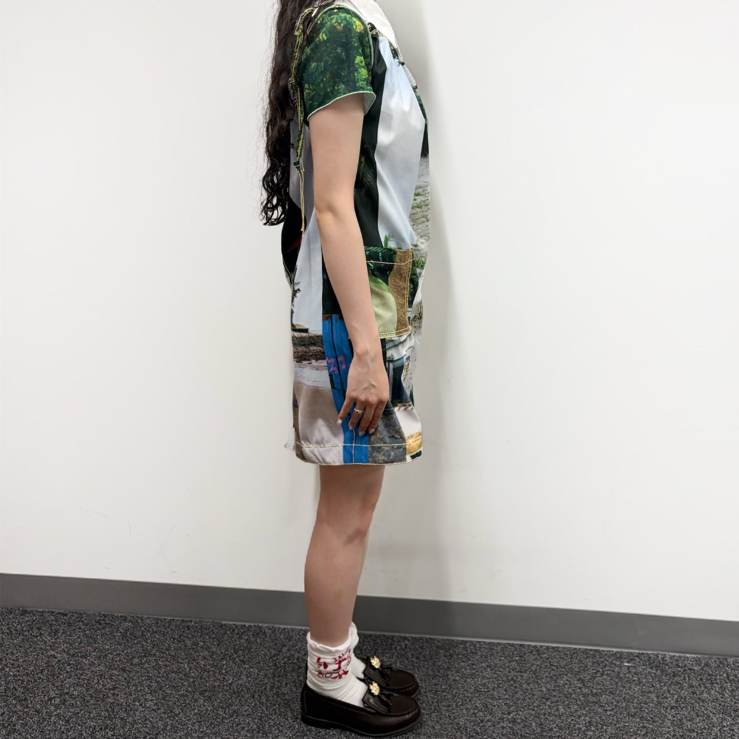 photo stripe dress / フォトストライプドレス