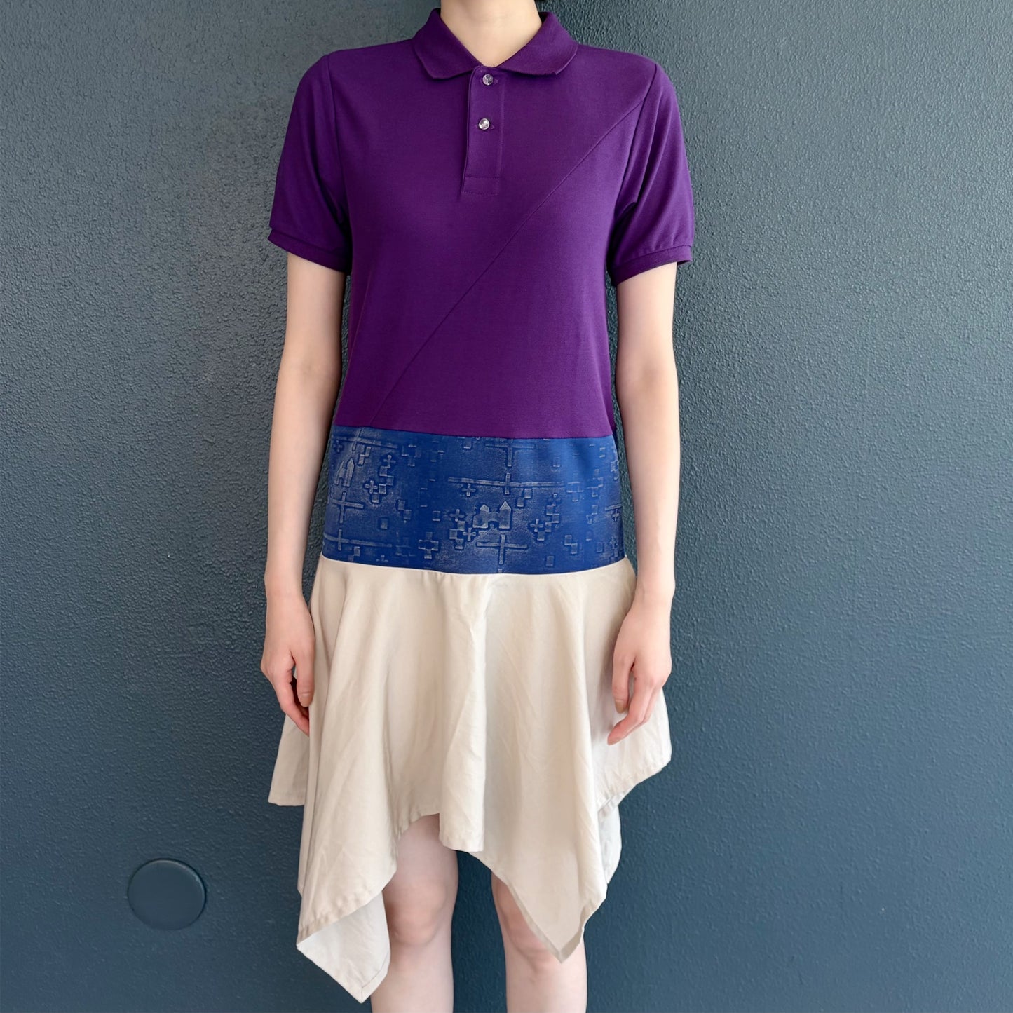 polo docking dress / purple / ポロドッキングドレス