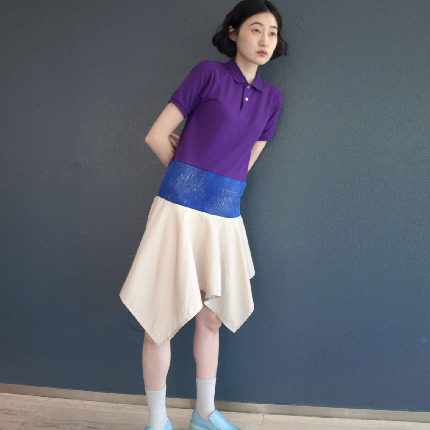 polo docking dress / purple / ポロドッキングドレス