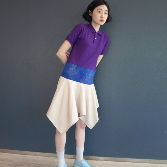 polo docking dress / purple / ポロドッキングドレス