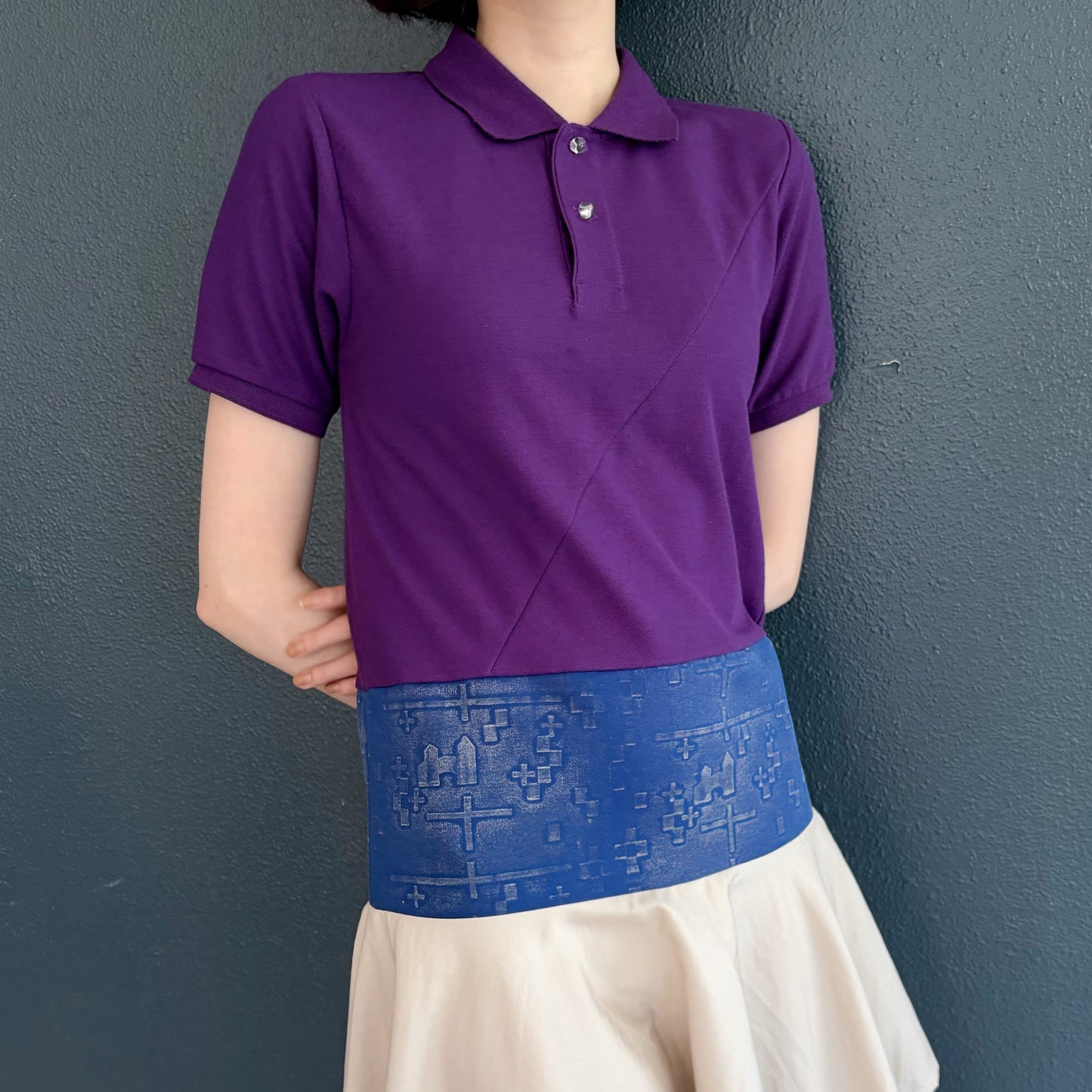 polo docking dress / purple / ポロドッキングドレス