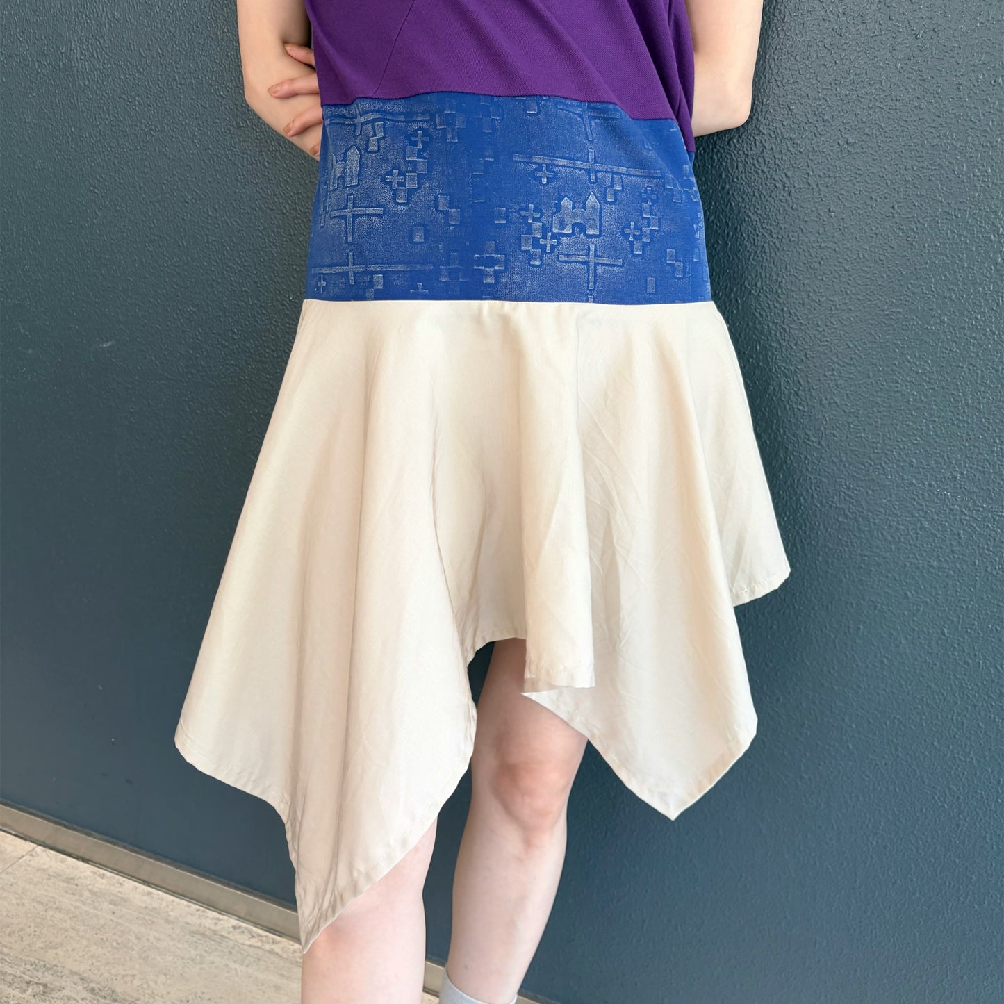 polo docking dress / purple / ポロドッキングドレス