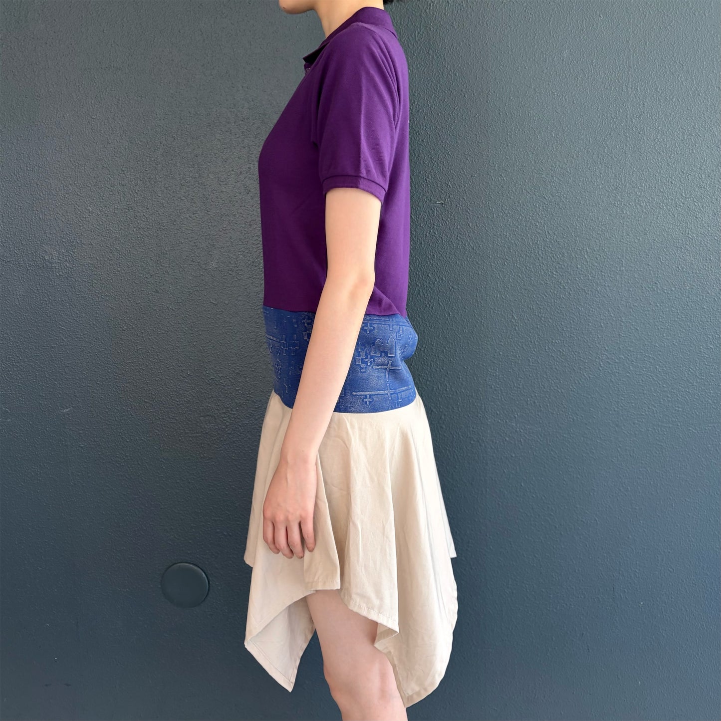 polo docking dress / purple / ポロドッキングドレス