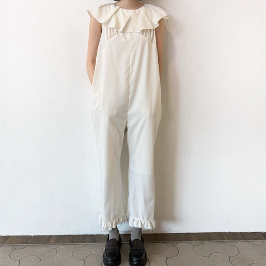 Angel Scapular Jumpsuit / OFF WHITE / ラッフルジャンプスーツ