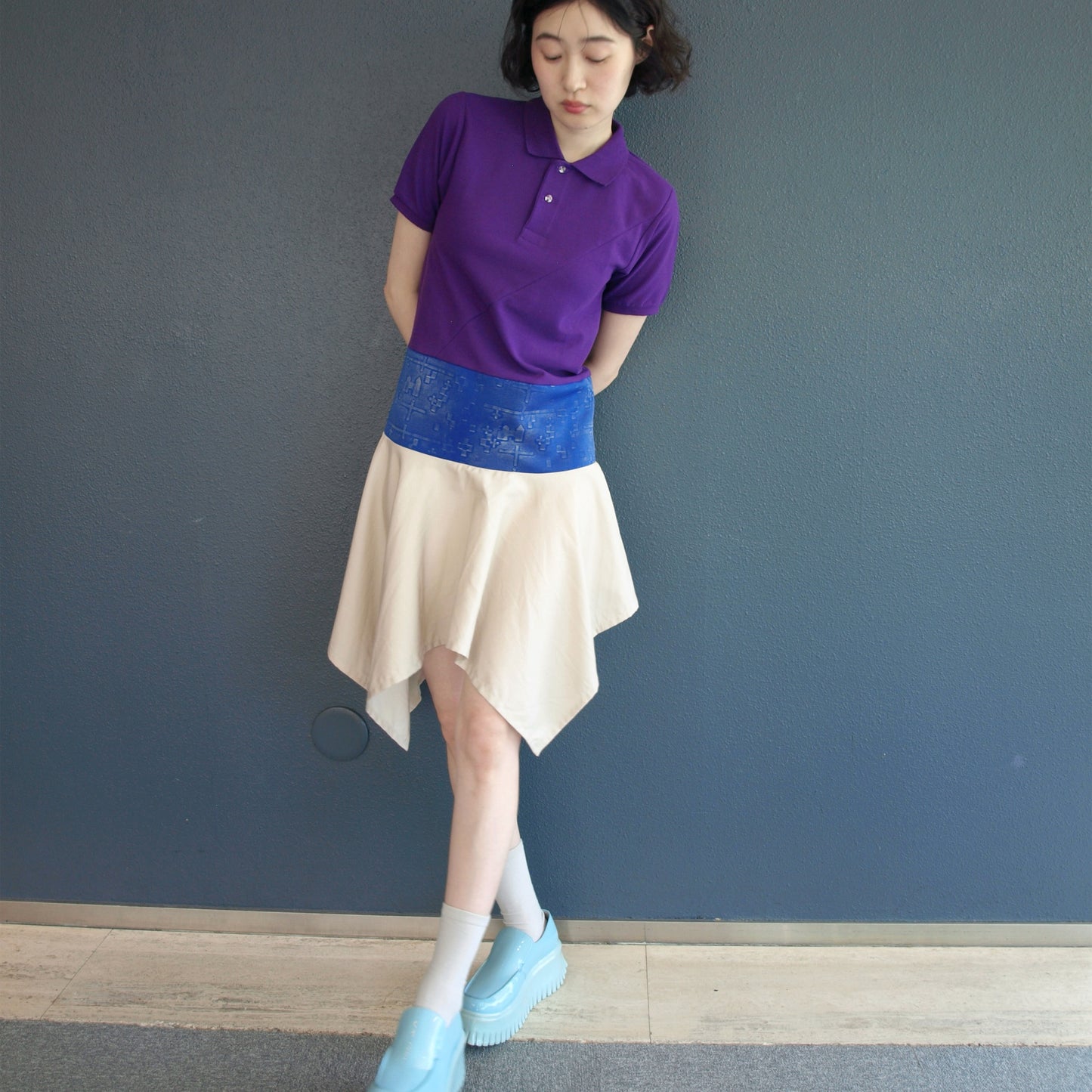 polo docking dress / purple / ポロドッキングドレス