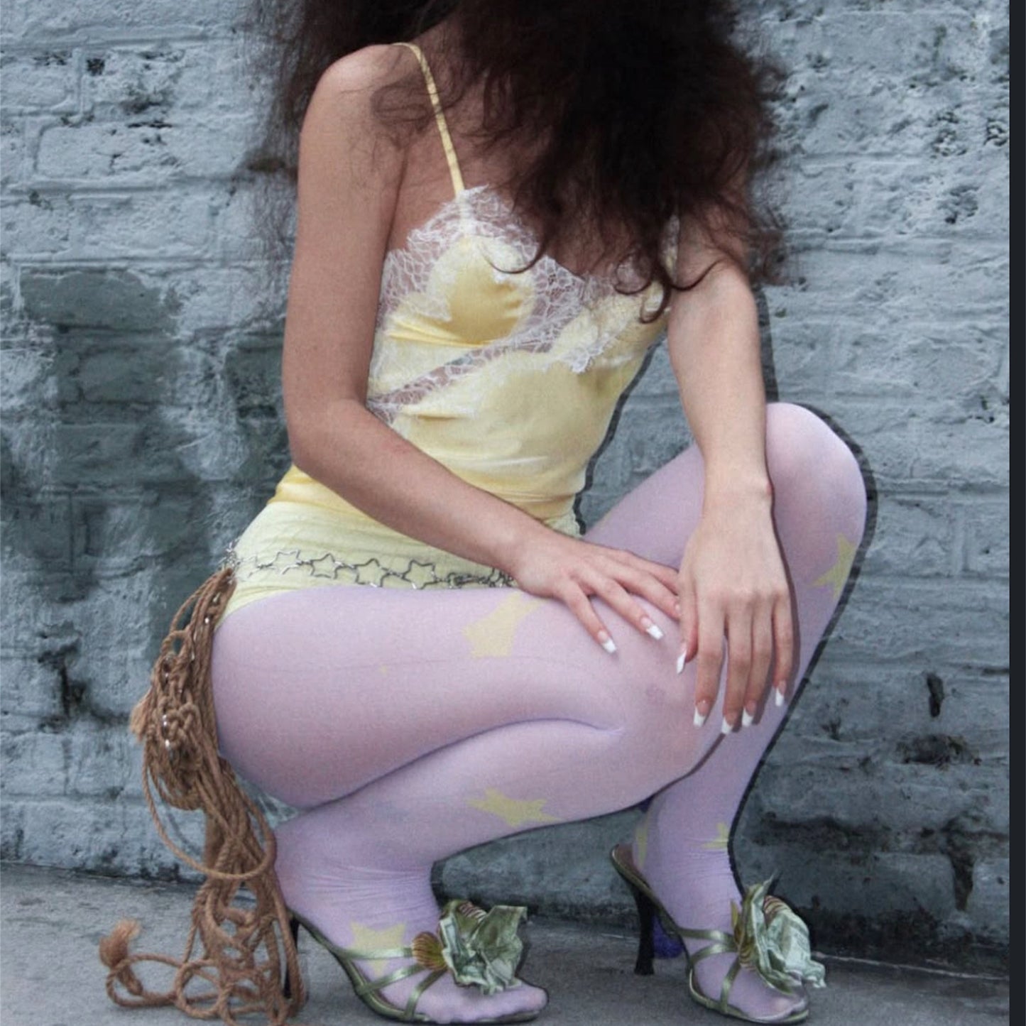 Lilac Tights / Purple / グラフィックプリントタイツ