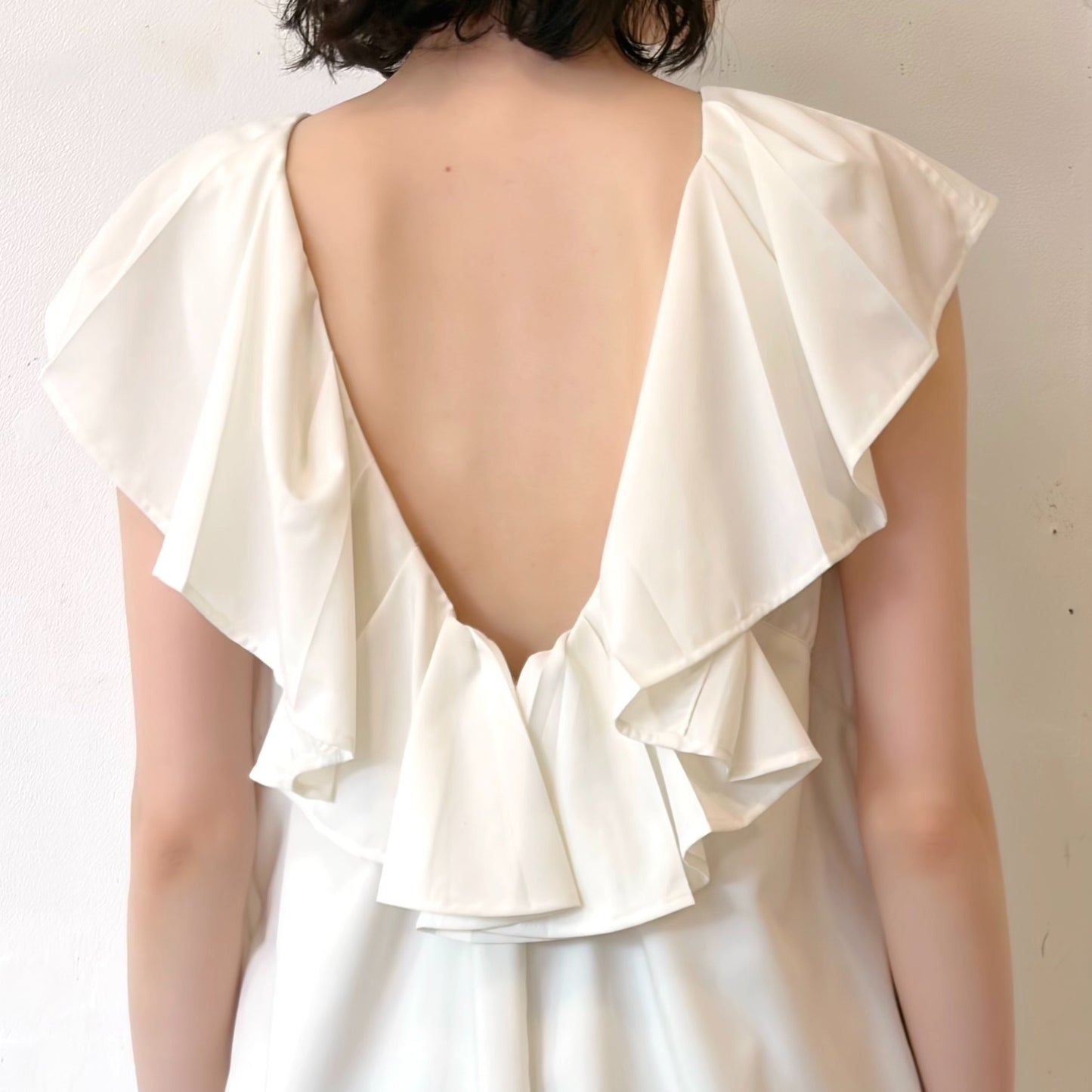 Angel Scapular Jumpsuit / OFF WHITE / ラッフルジャンプスーツ