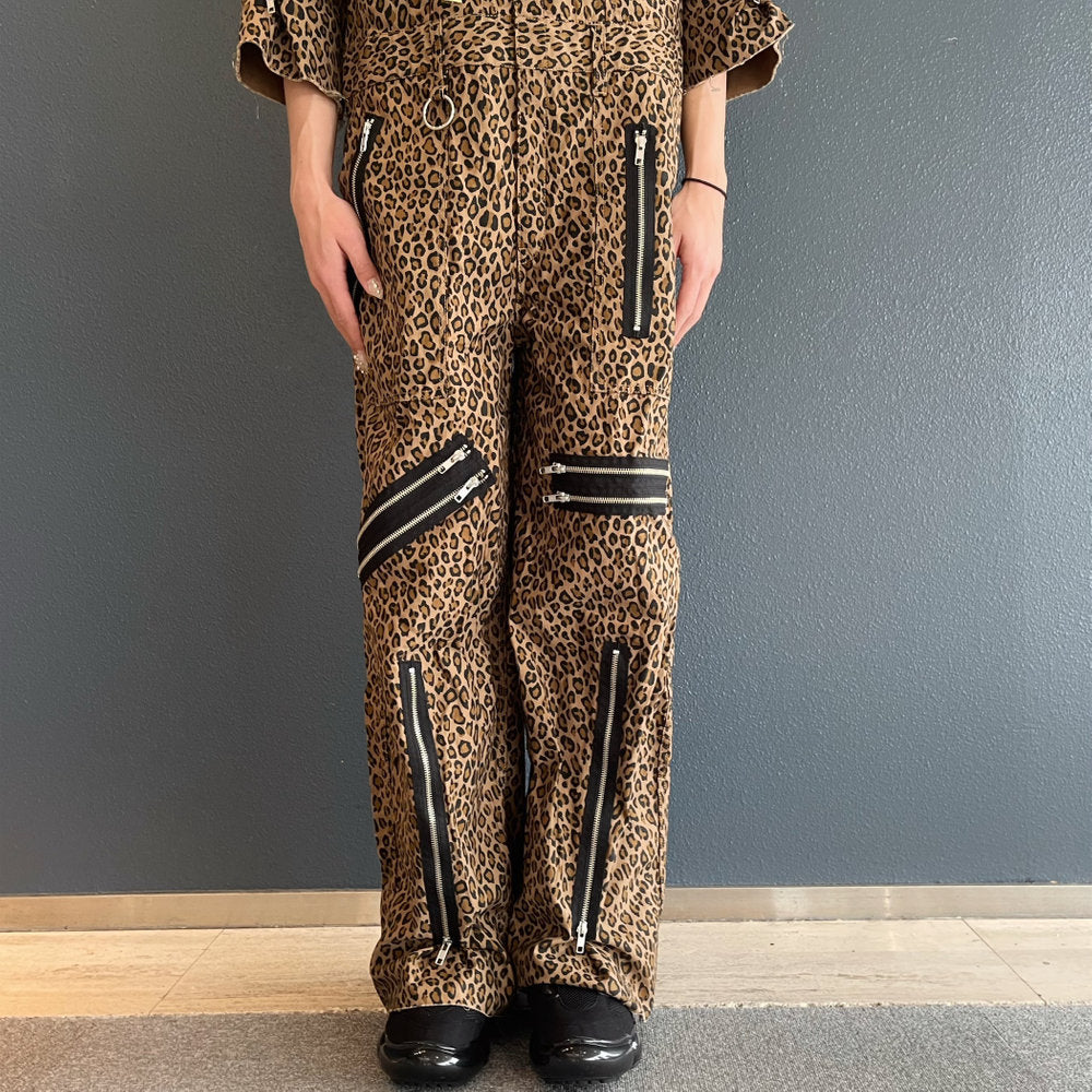 PADLOCK JUMPSUITS HO99O9 COLLABORATION / LEOPARD / 南京錠ジャンプスーツ