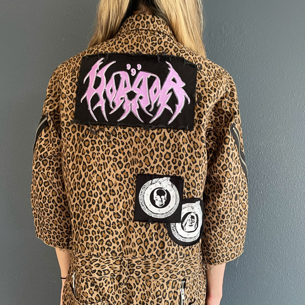 PADLOCK JUMPSUITS HO99O9 COLLABORATION / LEOPARD / 南京錠ジャンプスーツ