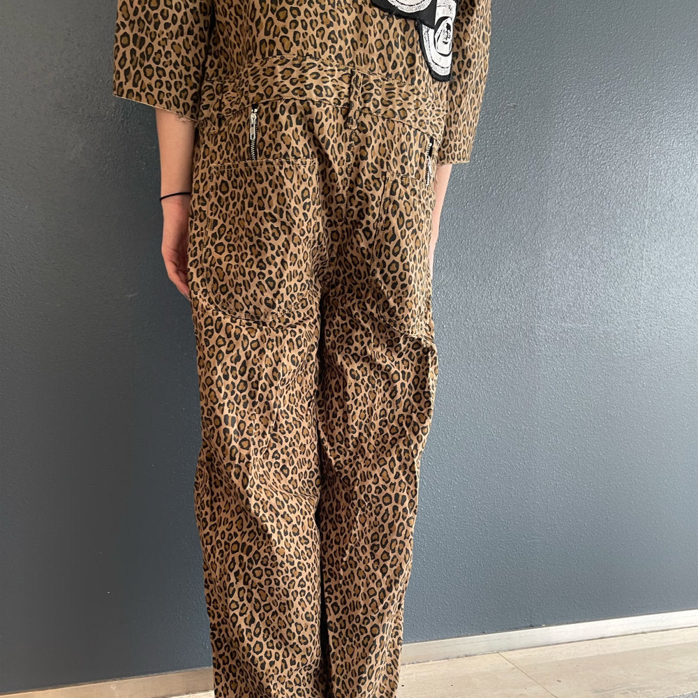 PADLOCK JUMPSUITS HO99O9 COLLABORATION / LEOPARD / 南京錠ジャンプスーツ