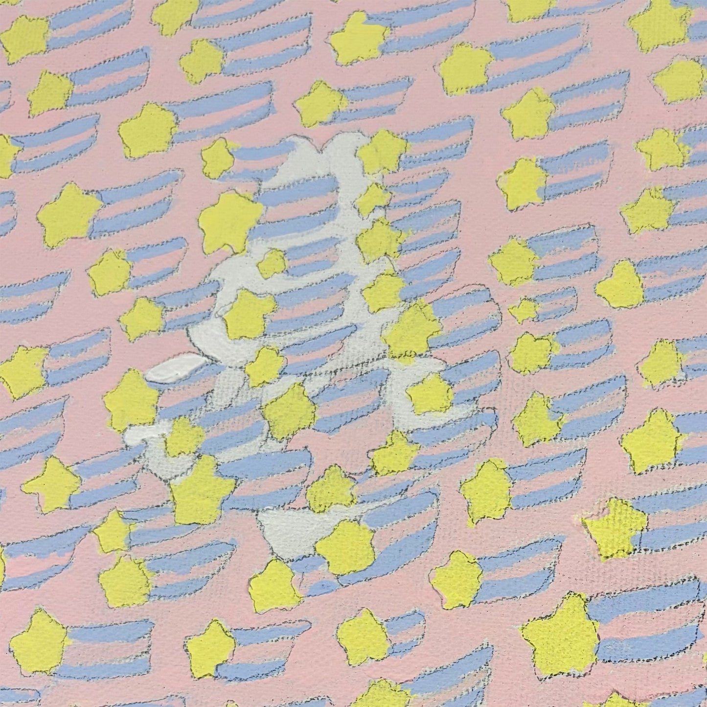 star rabbit painting / ペインティング
