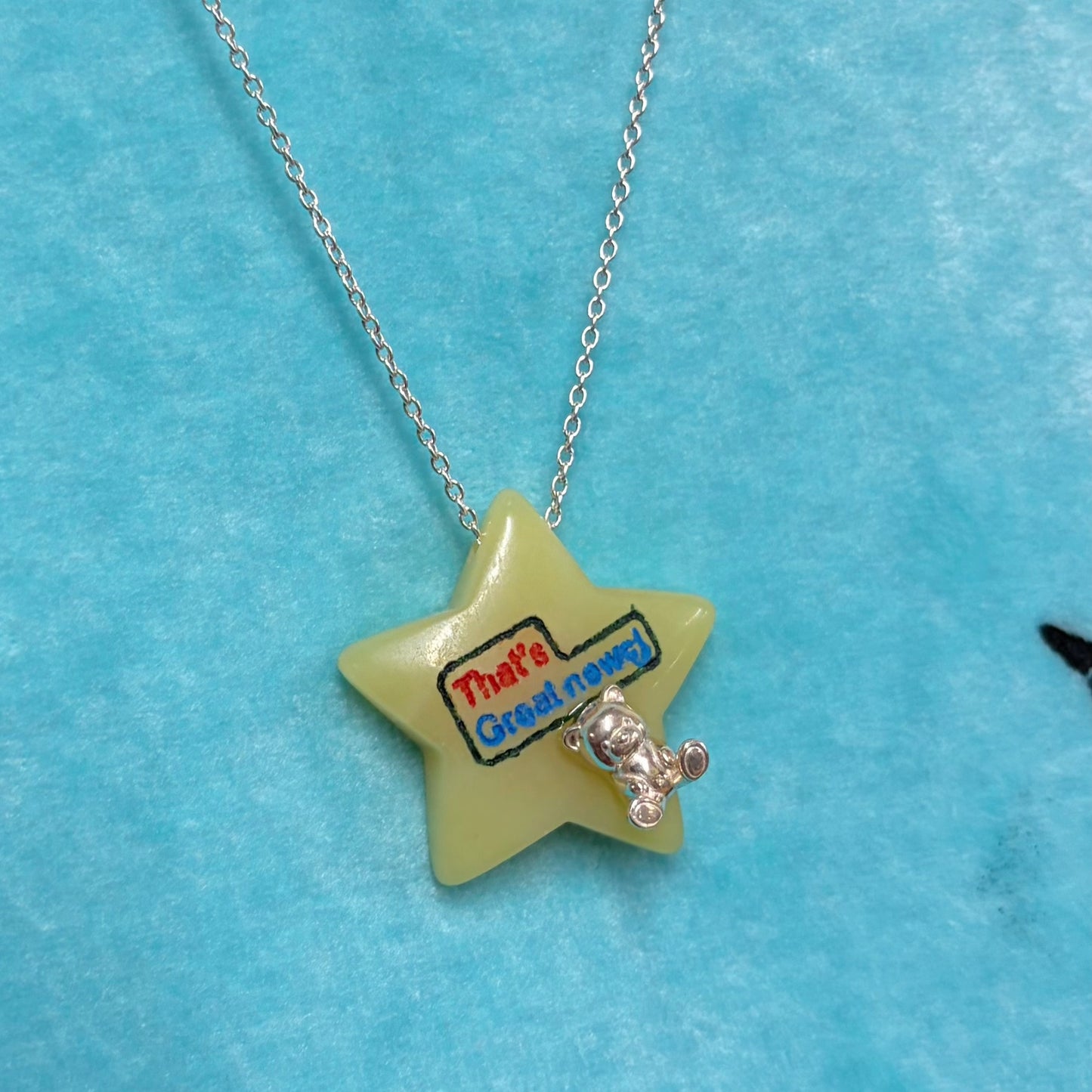 Stone Canvas - Star Necklace / Lemon Quartz&Good News Bear / スターストーンネックレス