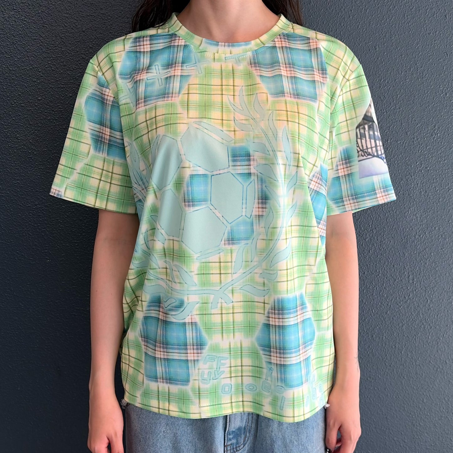 green ball print t shirt / green / ボールプリントTシャツ