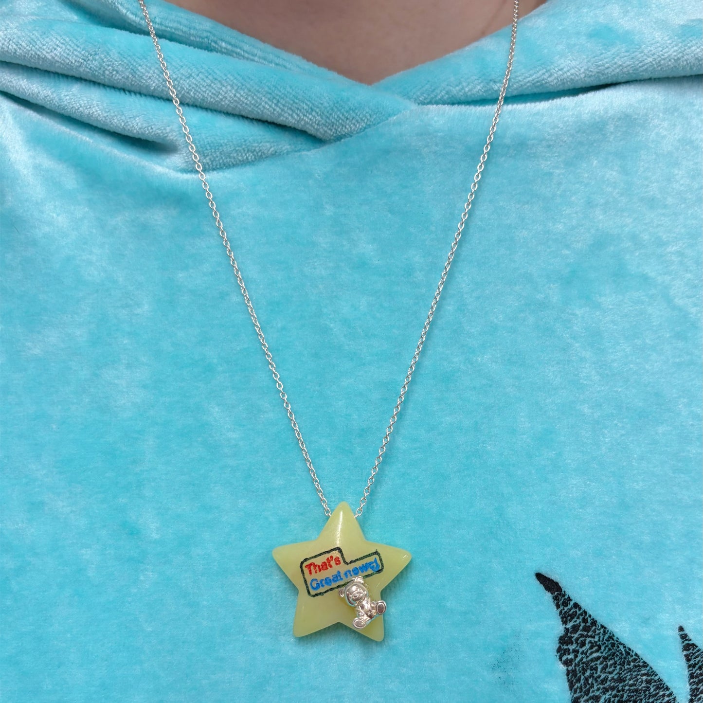 Stone Canvas - Star Necklace / Lemon Quartz&Good News Bear / スターストーンネックレス