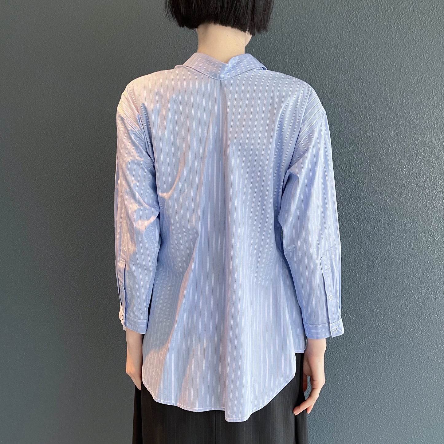 Luiza top / Blue stripes / ブルーストライプシャツ