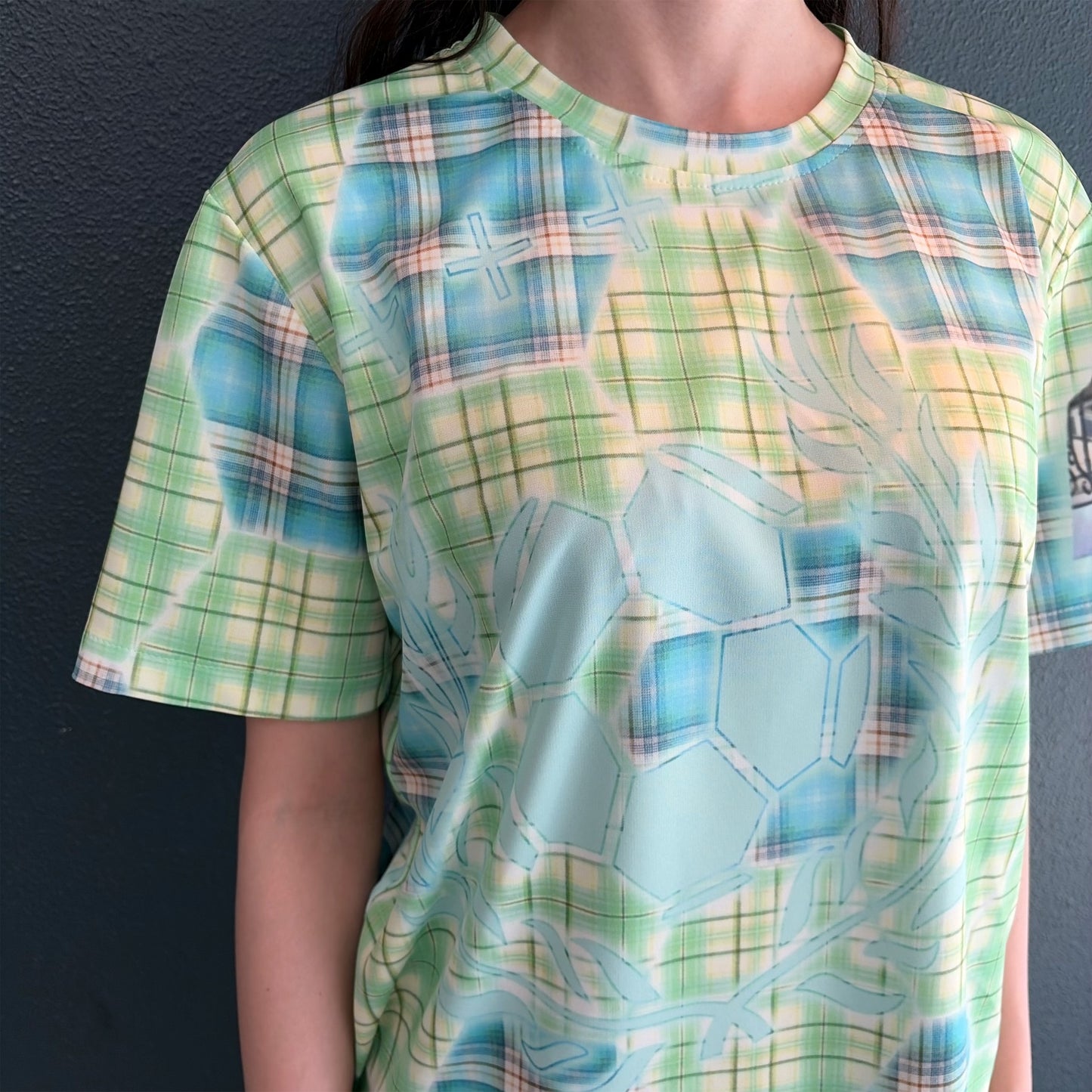 green ball print t shirt / green / ボールプリントTシャツ