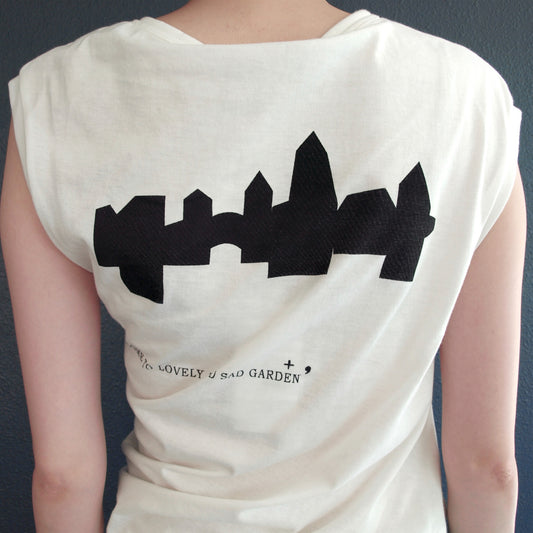 print twist top / white / ツイストトップ