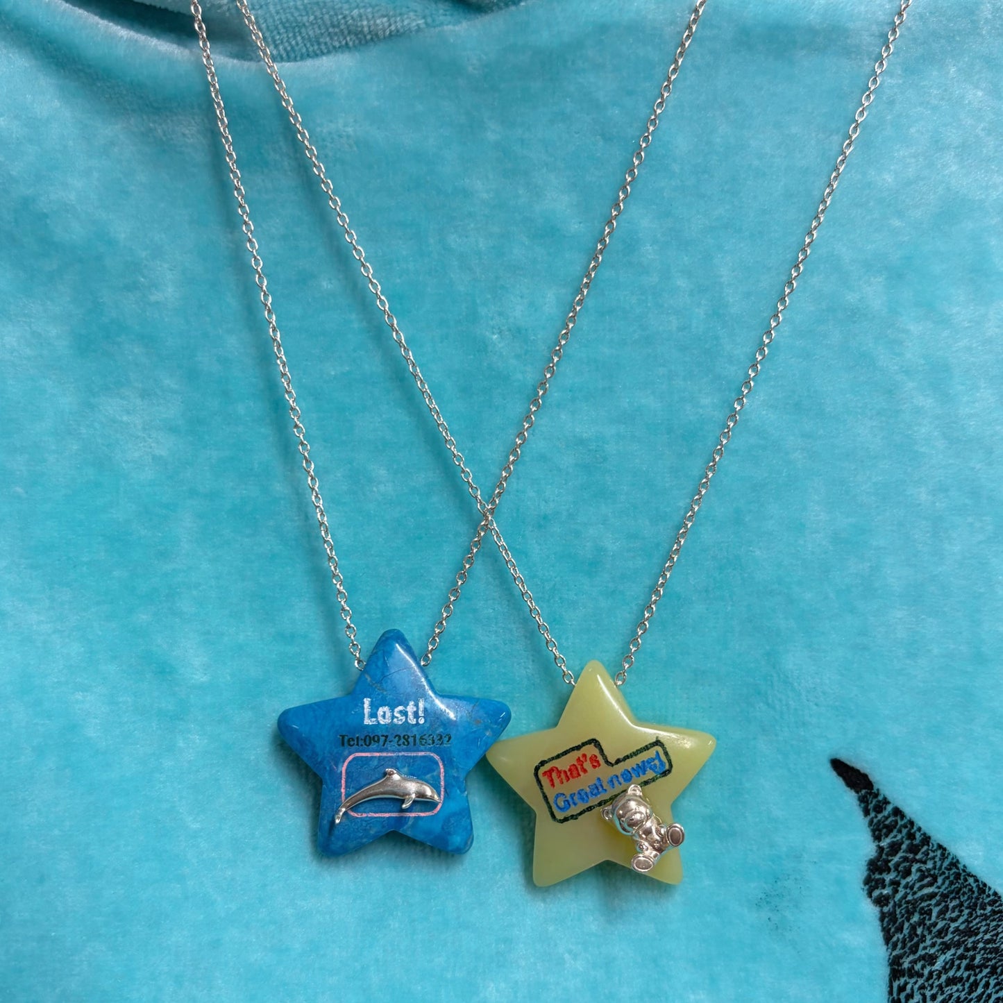 Stone Canvas - Star Necklace / Lemon Quartz&Good News Bear / スターストーンネックレス