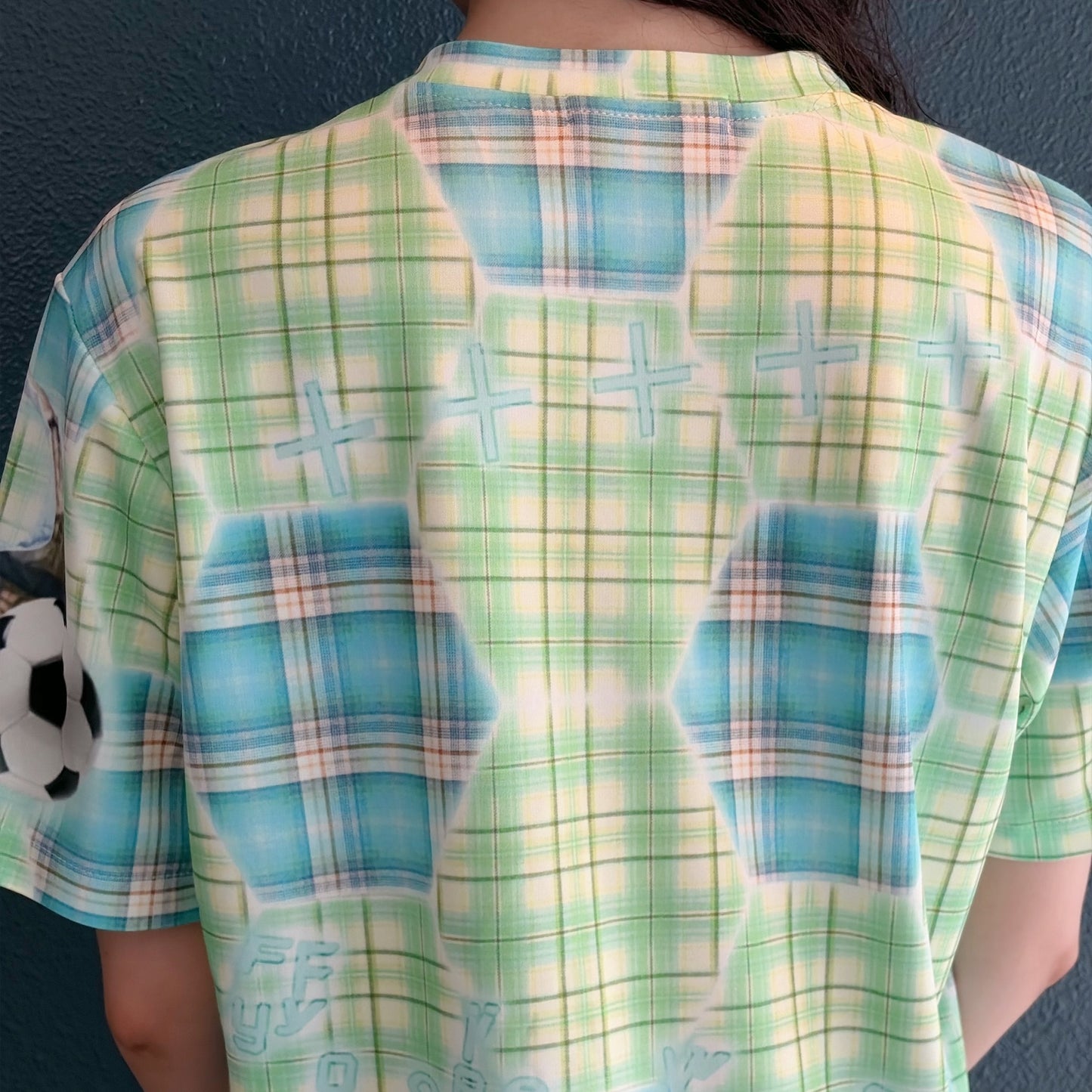 green ball print t shirt / green / ボールプリントTシャツ
