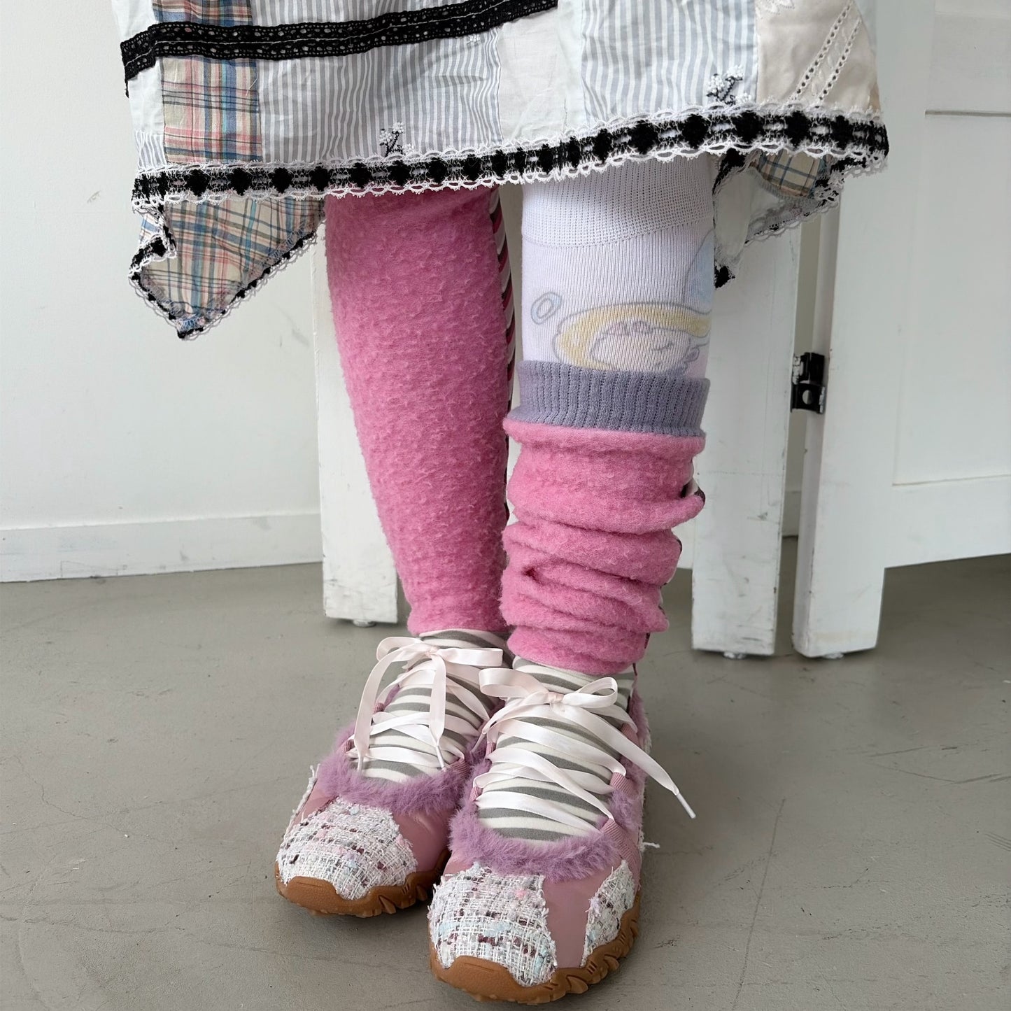 Long socks / Pink Mix / マルチストライプソックス