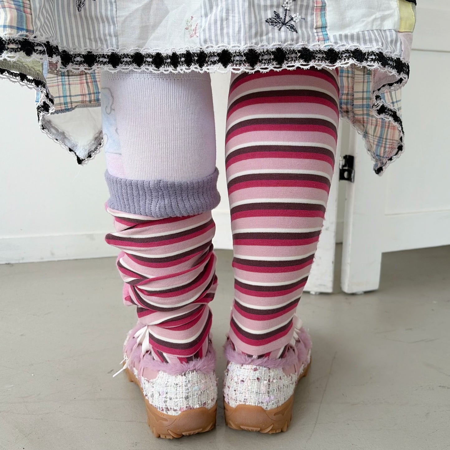 Long socks / Pink Mix / マルチストライプソックス