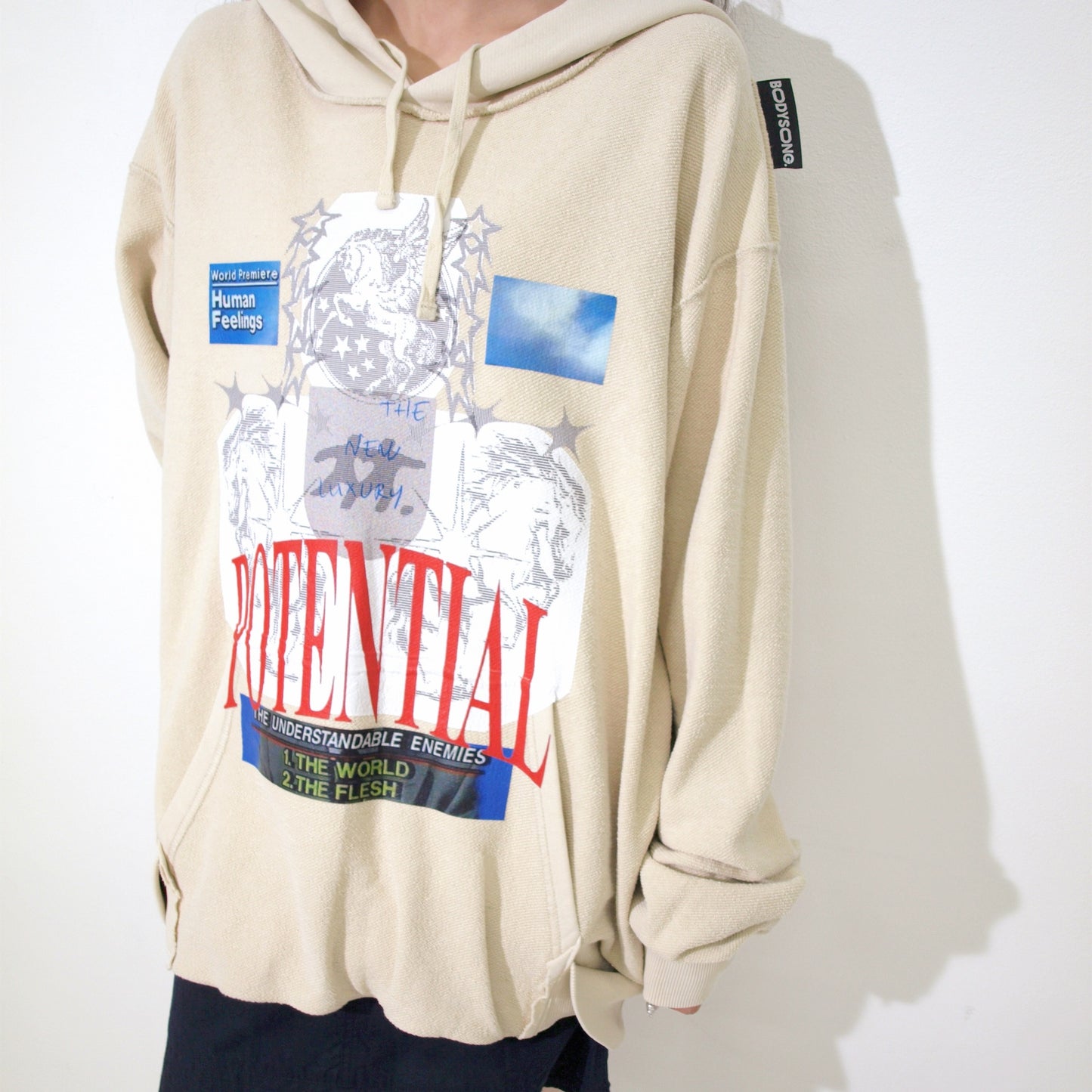 【SHEEP LIMITED】POTENTIAL INSIDE-OUT REVERSIBLE HOODIE FOR SHEEP / BEIGE / グラフィックフーディー