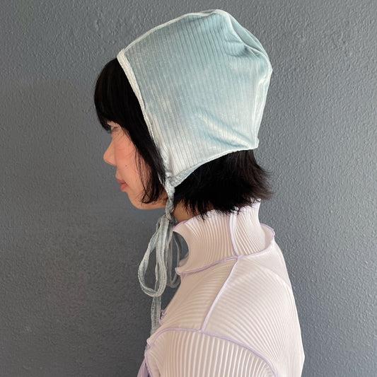 FLEX VELVET BONNET / LIGHT BLUE / ベルベットボンネット
