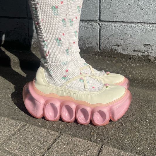 【SHEEP limited】JEWELRY BUBBLE BALLET / CREAM x PINK / MIKIOSAKABEシューズ
