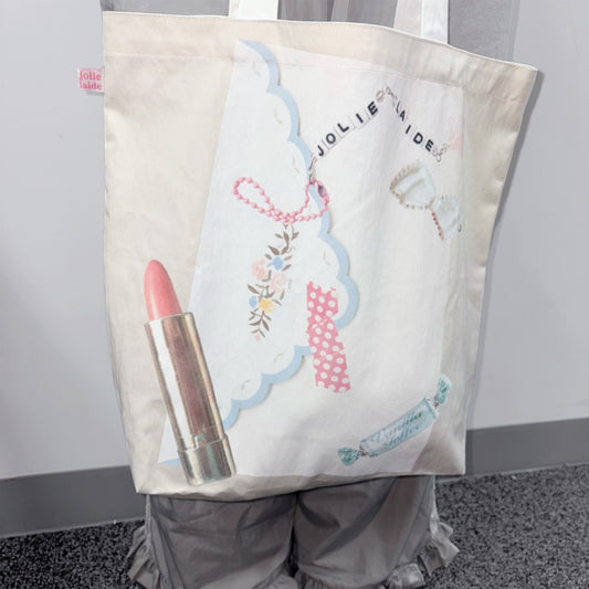 Dolly Vanity Tote Bag / Ivory / プリントトートバッグ