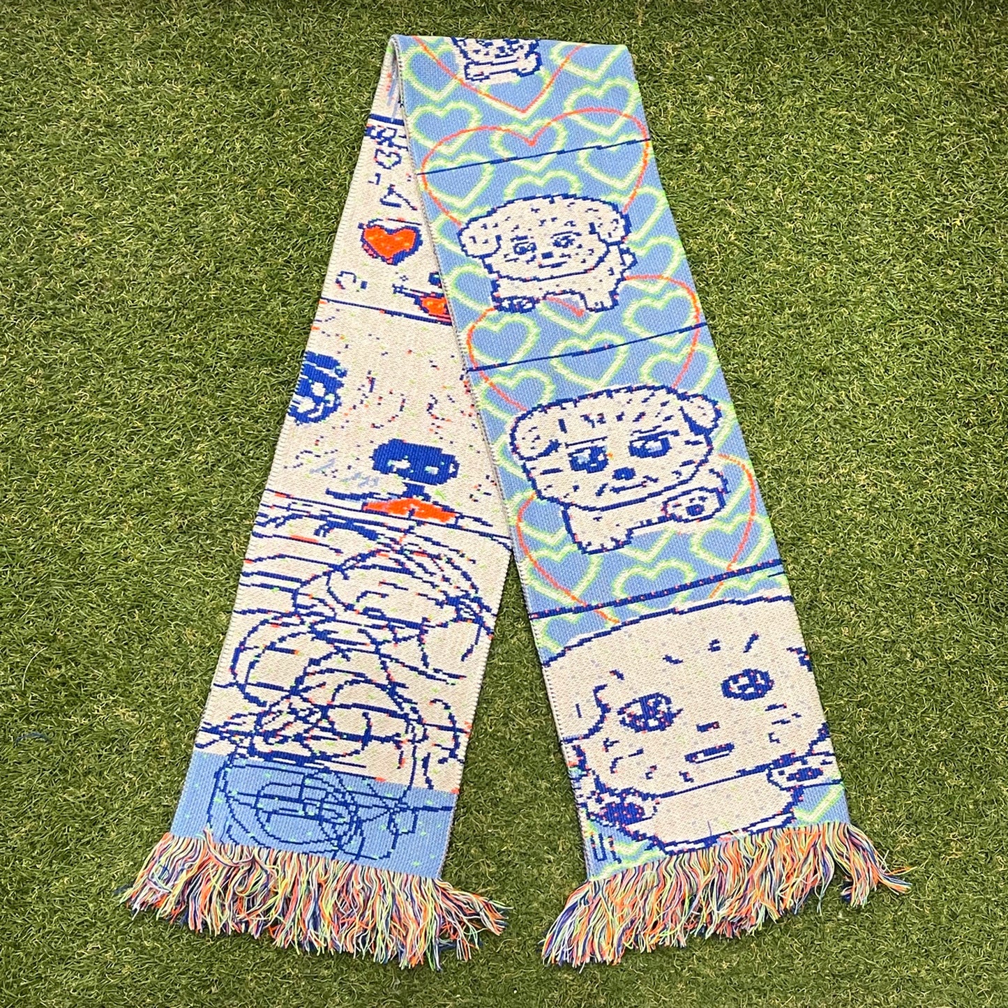 【Joo Young Kim】“Puppy in Love” Scarf / グラフィックマフラー