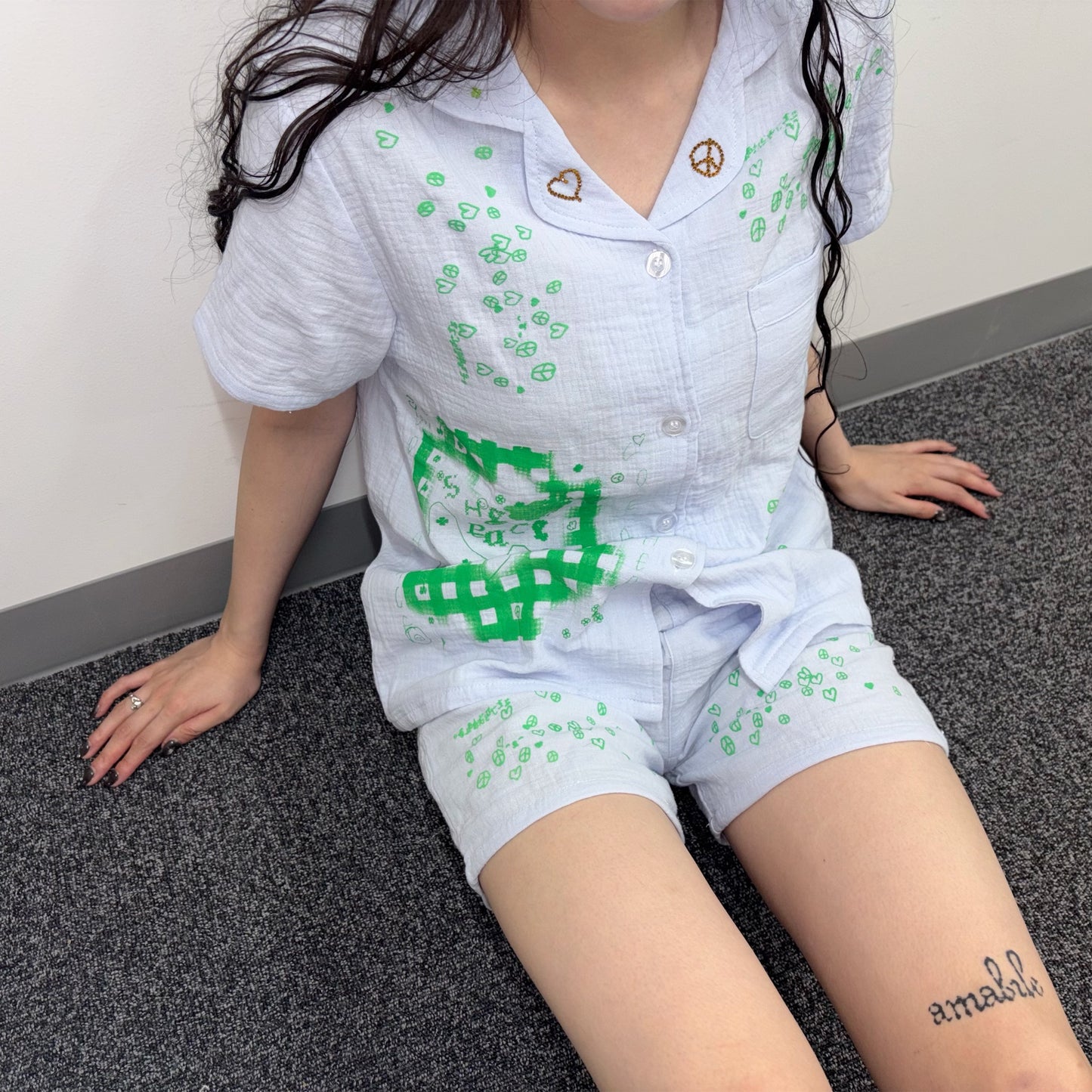 【SHEEP SOUVENIR】♡love & sheep✌︎ pajamas / light blue / パジャマ