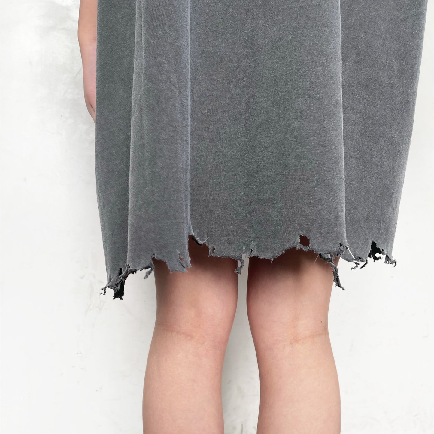 TIE NECK T-SHIRT / BLACK / タイTシャツ