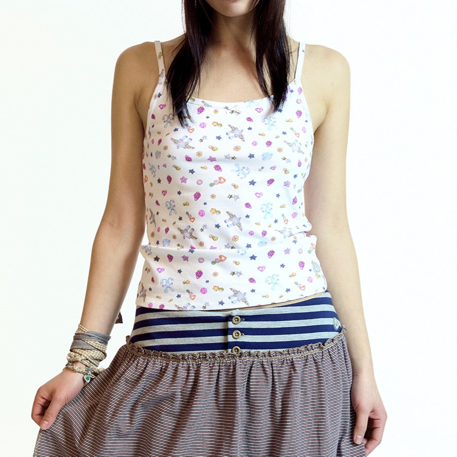 EMA TINY FRIENDS SLEEVELESS / WHITE / Ema Gasparコラボレーション