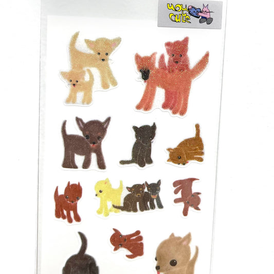 【uou_cute】Sticker- Dogs / ステッカー