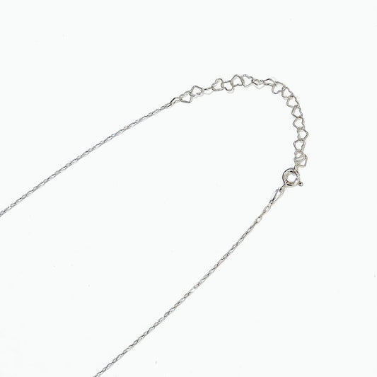 heart necklace / zirconia x danburite / ハートネックレス