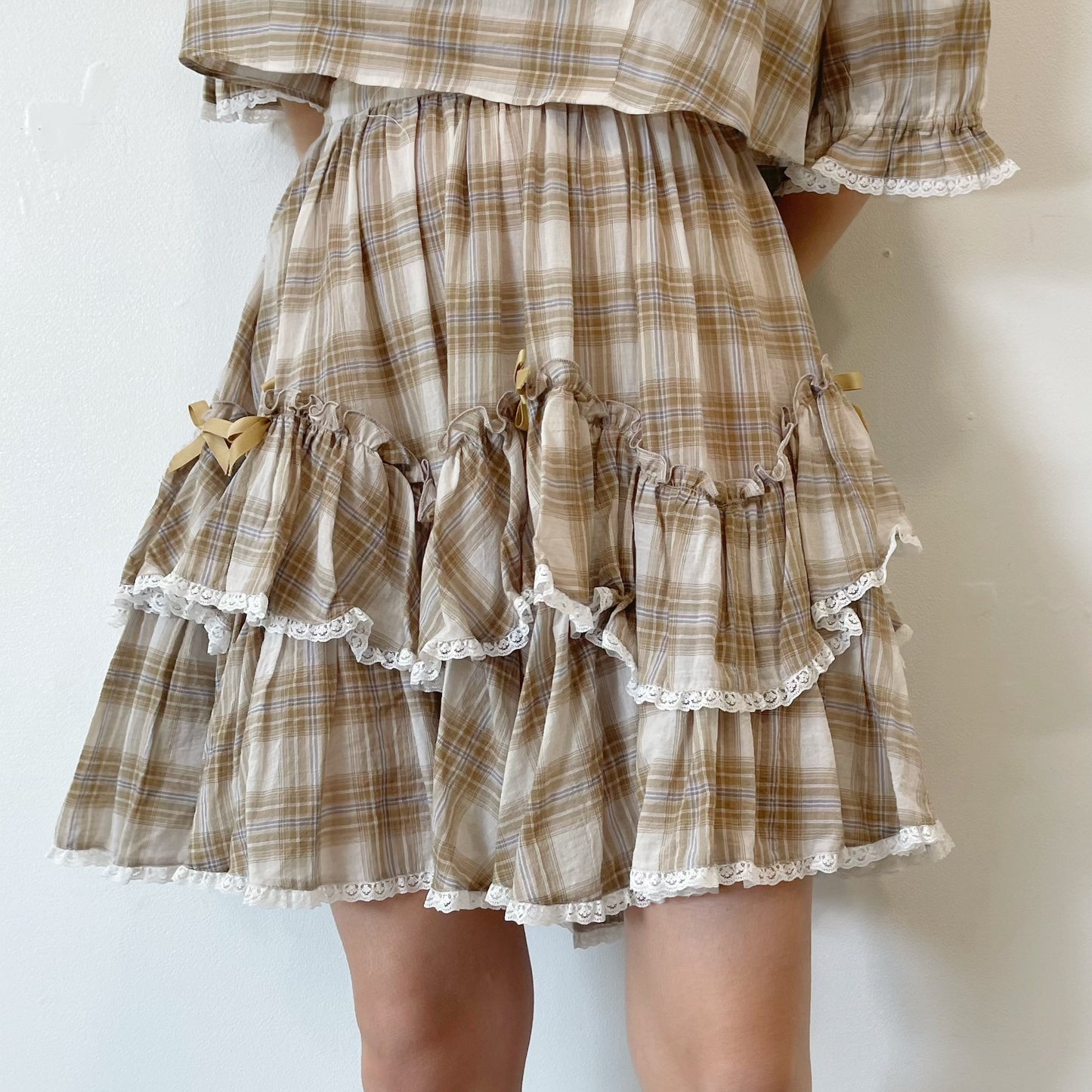 COTTON LOLITA SKIRT / BEIGE / ボリュームフリルスカート