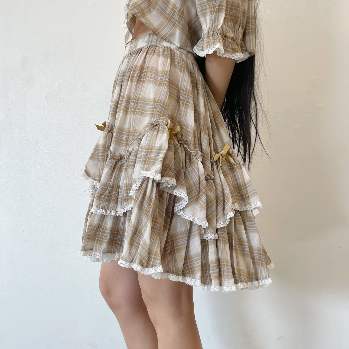 COTTON LOLITA SKIRT / BEIGE / ボリュームフリルスカート