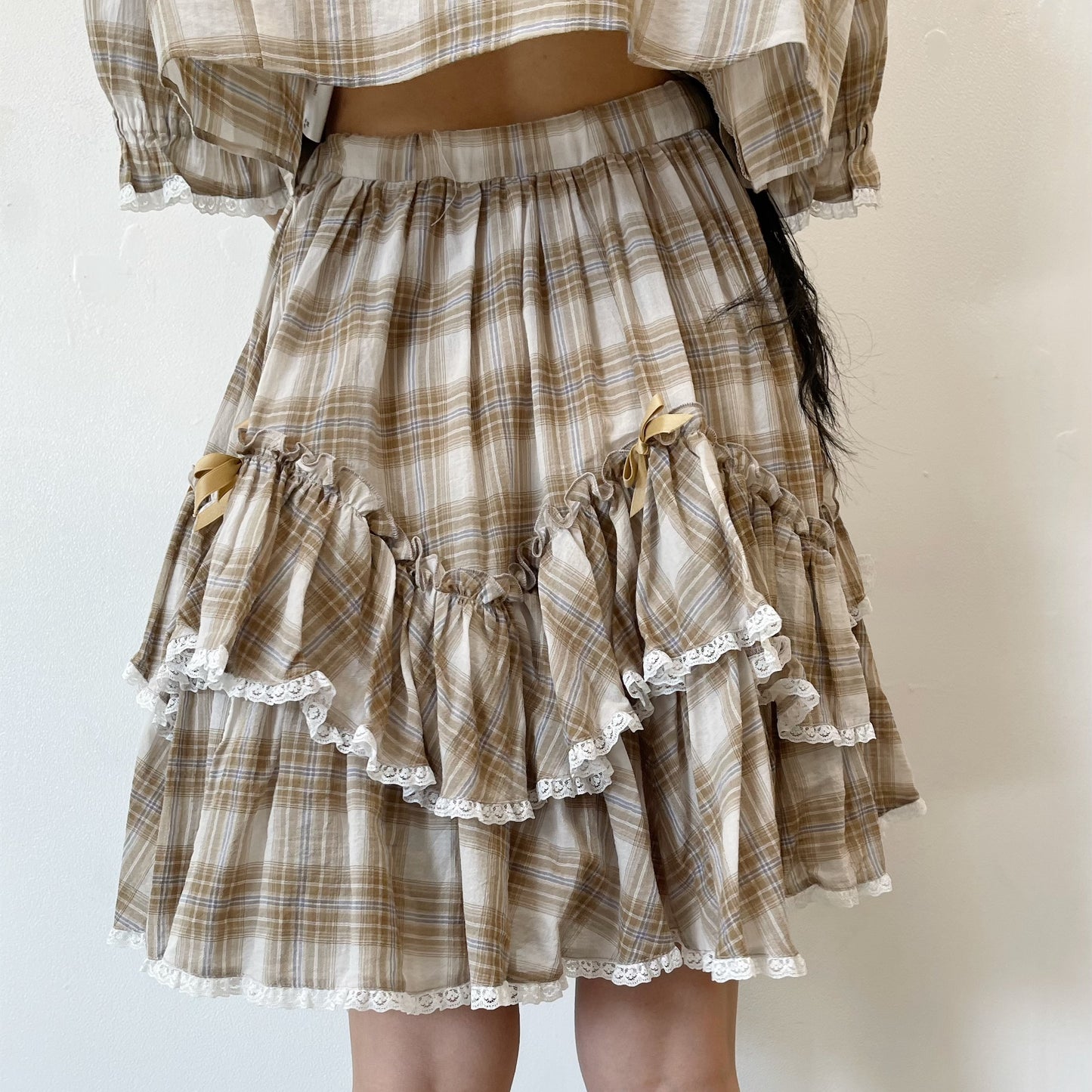 COTTON LOLITA SKIRT / BEIGE / ボリュームフリルスカート