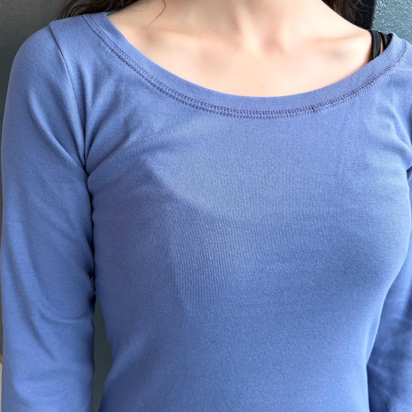 [fe.3] rib mellow top / blue purple / リブメロウトップ