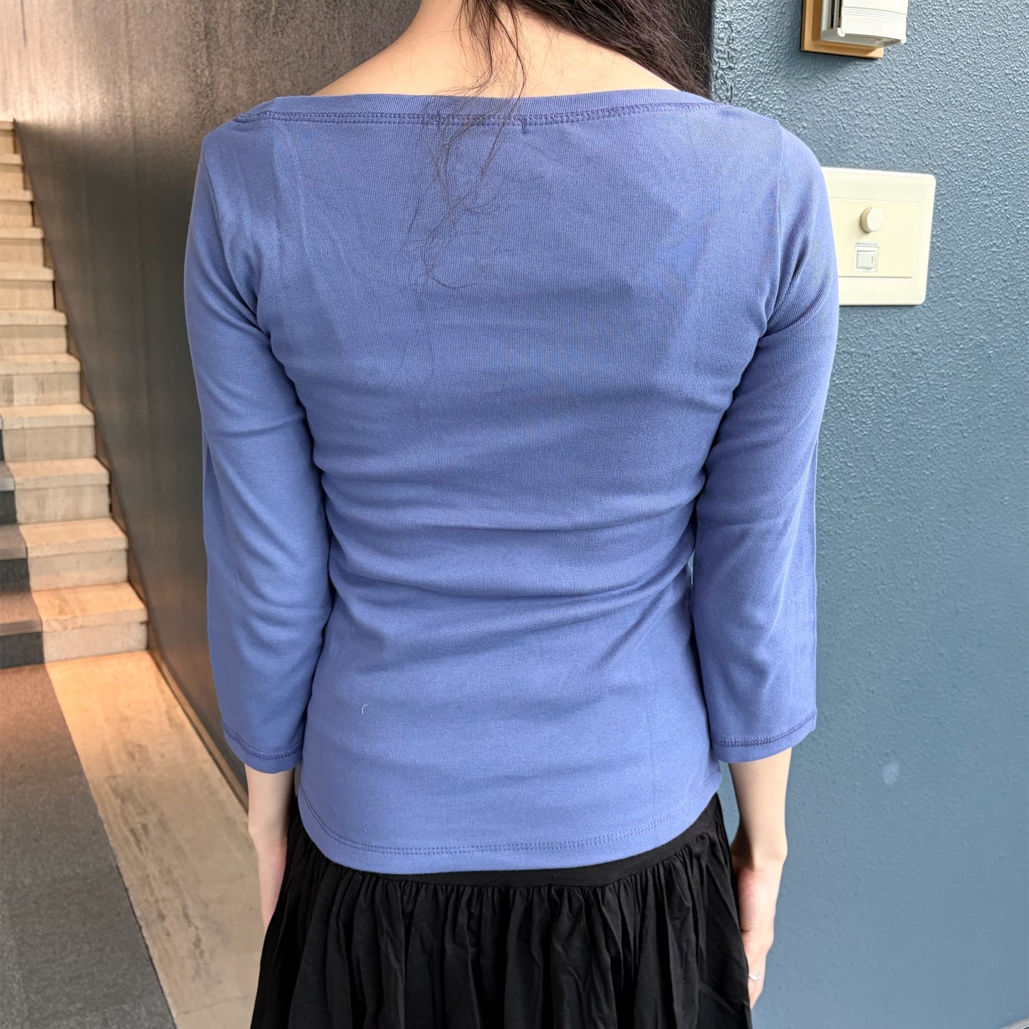 [fe.3] rib mellow top / blue purple / リブメロウトップ