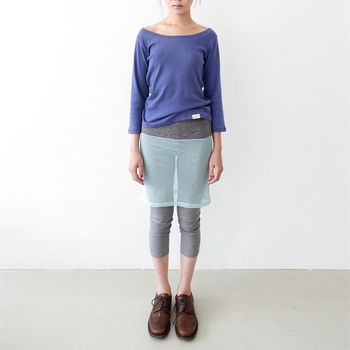 [fe.3] rib mellow top / blue purple / リブメロウトップ