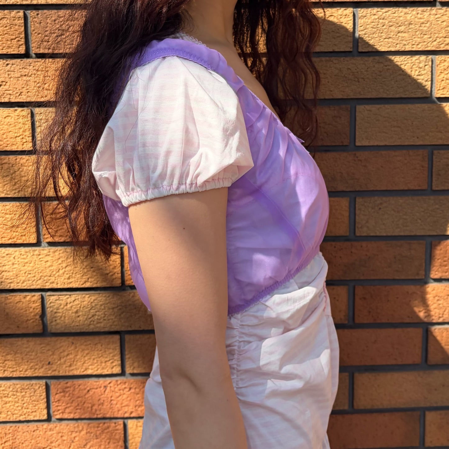 NICKER SHEER TOP / PURPLE / シアーランジェリートップ