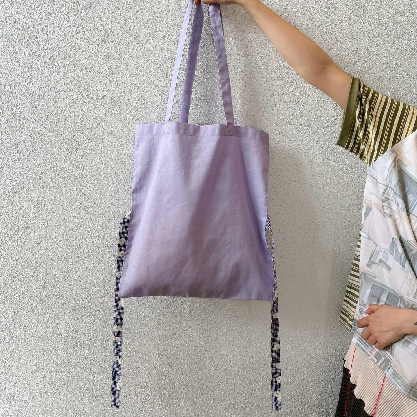 Frill Apron Tote Bag / Lavender / BIRDMANコラボレーショントートバッグ