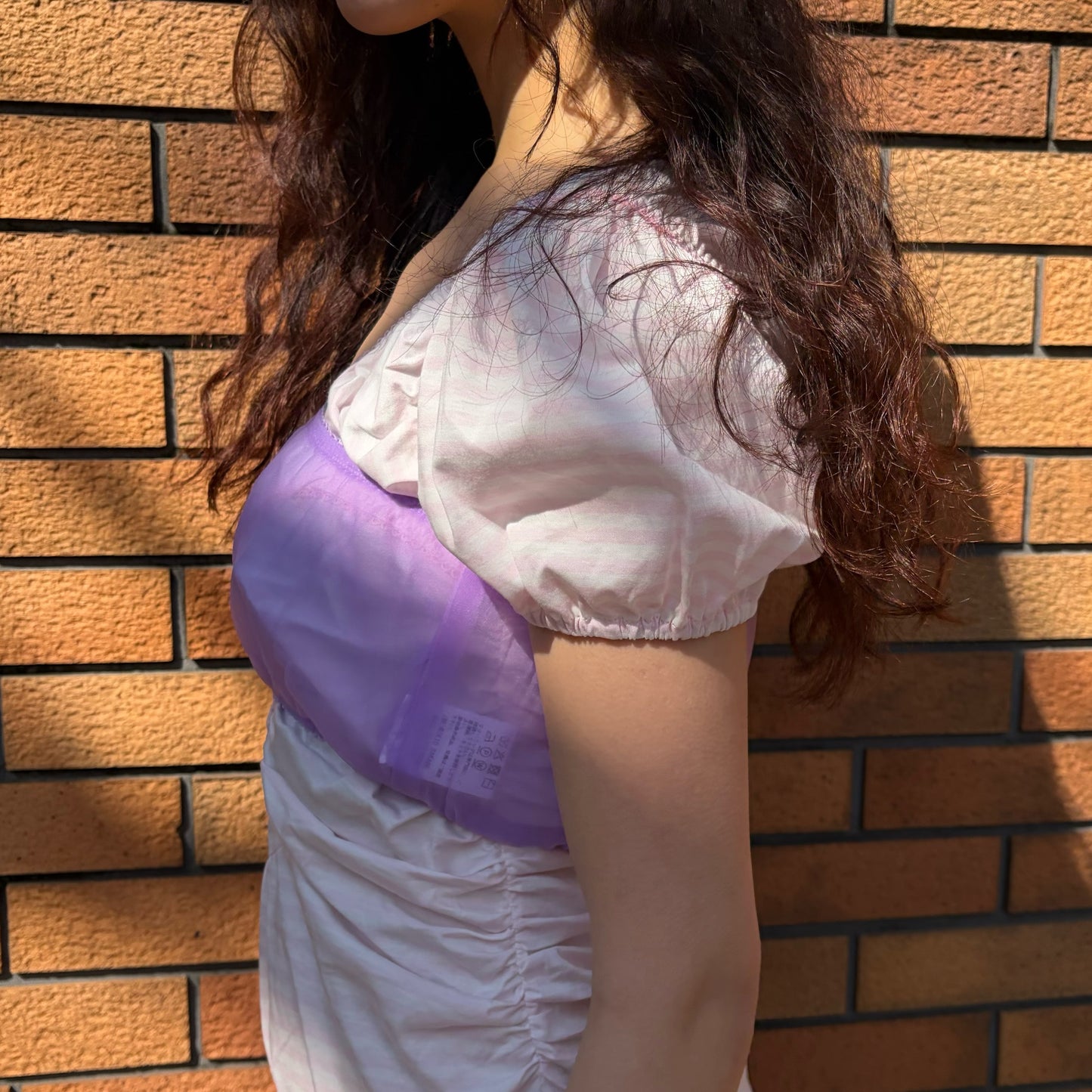 NICKER SHEER TOP / PURPLE / シアーランジェリートップ