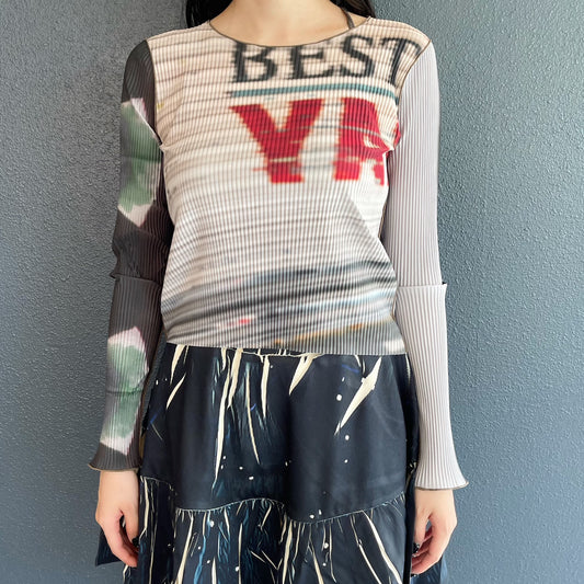 GRAPHIC TINY TOP / GRAY / グラフィックタイニートップ