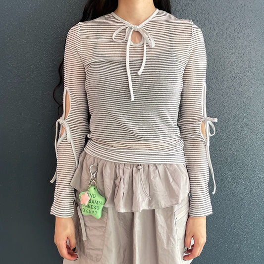 Strap Cut Out Top / White / ストラップカットアウトトップ
