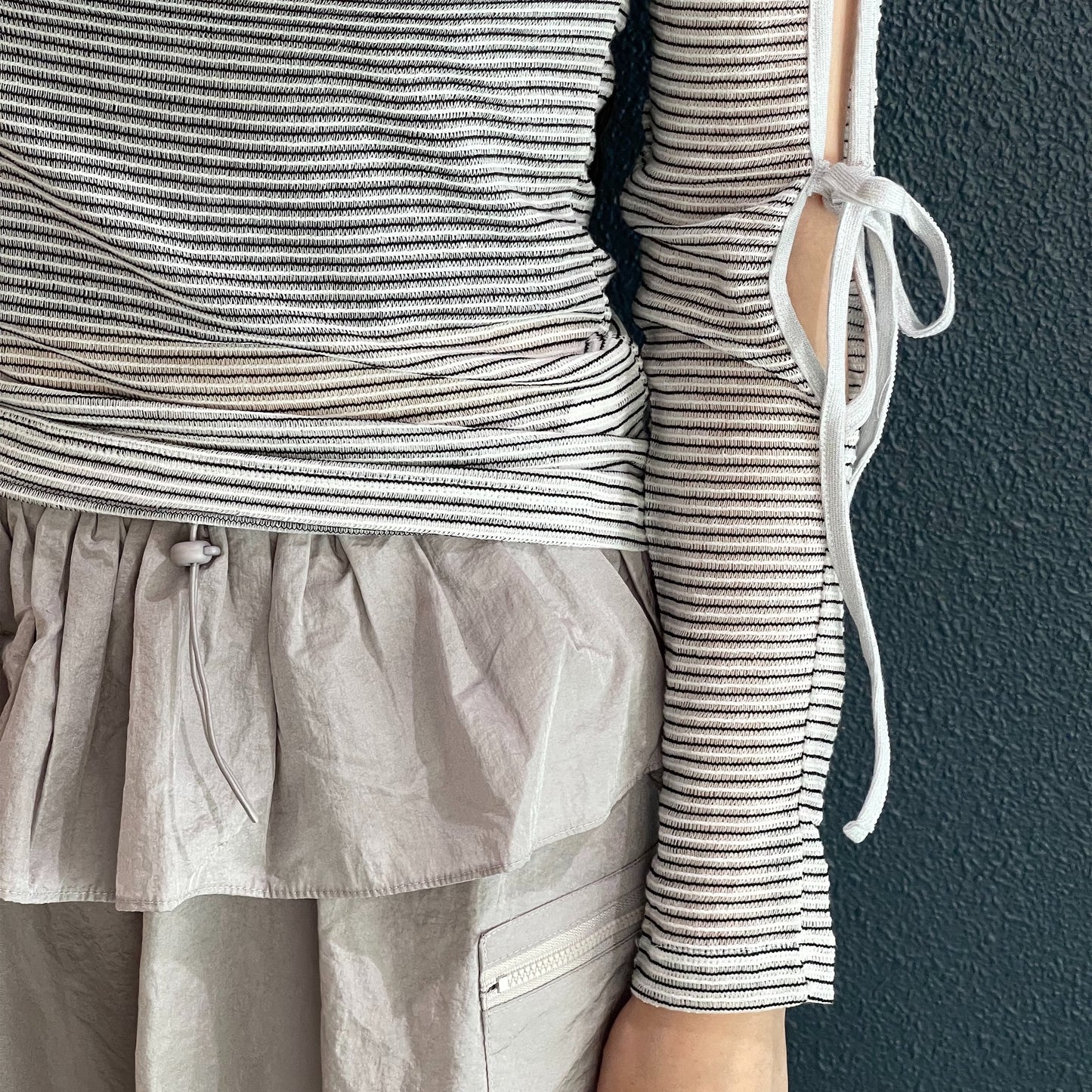 Strap Cut Out Top / White / ストラップカットアウトトップ